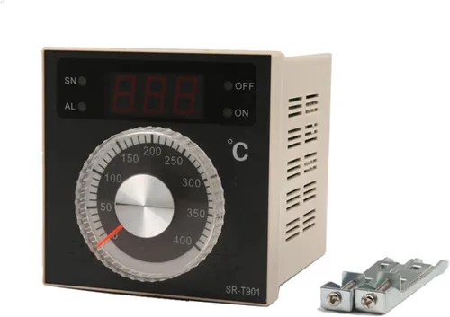 Vista 2 de SR-T901 Intelligent Temperature Controller for Food Oven Equipment 0-400 Degrees Celsius Thermostat SSR Output(SR-T901-SW)