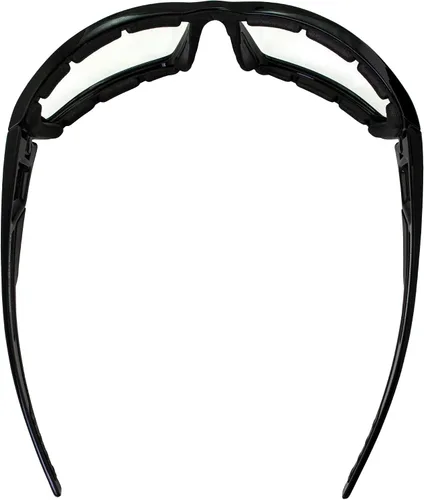Vista 4 de Gafas de sol Swoop antiniebla acolchadas para motocicleta, marco negro con lente amarilla
