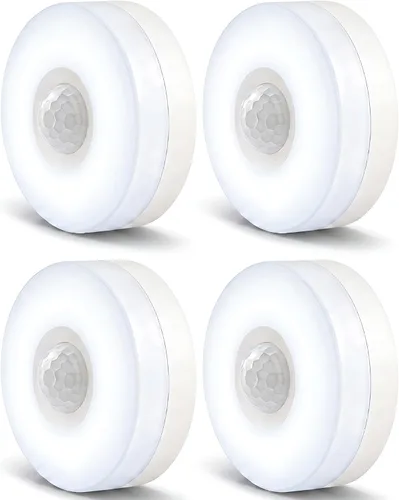 Vista 9 de YELKO Luz nocturna con sensor de movimiento, luz nocturna LED antideslumbrante de 6000 K blanca fría, ultra brillante, acogedora, suave,