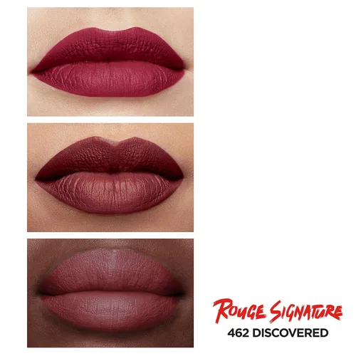 Vista 3 de L'Oréal Paris Makeup Rouge Signature Tinte Labial Mate, Discovered Descubierto