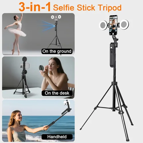 Vista 12 de Kit de vlogging para iPhone/Android, trípode de seguimiento facial
