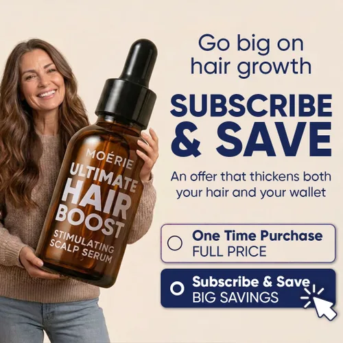 Vista 2 de Moerie Suero para el Crecimiento del Cabello Ultimate para el Crecimiento Natural del Cabello y Engrosamiento - Tratamiento Anti Adelgazamiento