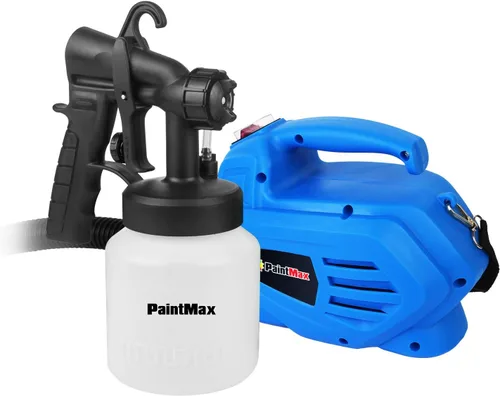 Vista 4 de Pistola pulverizadora de pintura eléctrica portátil de 650 W con 3 patrones de pulverización diferentes y contenedor desmontable de 27.1 fl oz
