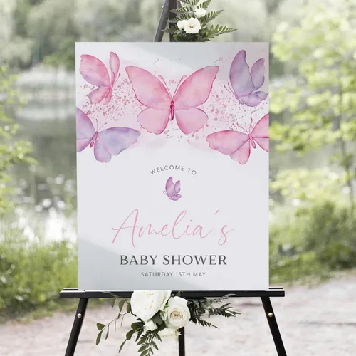 Vista 21 de Letrero personalizado para baby shower, letrero de bienvenida con soporte, letrero de bienvenida de niño azul, nombre y fecha personalizados