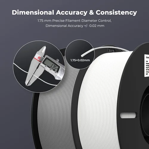 Vista 6 de Creality Paquete de 10 filamentos para impresora 3D de 0.069 pulgadas (negro, blanco, gris)