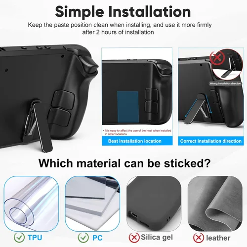Vista 2 de FYOUNG - Juego de 2 soportes para plataforma de vaporSwitch Lite mini ajustable plegable universal soporte de carcasa trasera para teléfono tableta