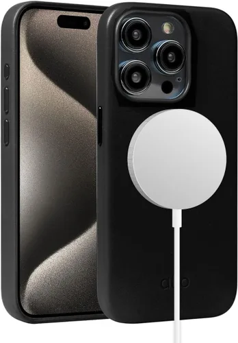 Vista 30 de alto Funda para teléfono compatible con iPhone 15 2023 y MagSafe, funda magnética de cuero italiano, funda protectora contra caídas de la serie Clop
