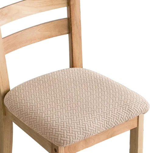 Vista 13 de Fundas elásticas para sillas de comedor, fundas protectoras extraíbles para sillas de cocina, fundas protectoras para comedor, hotel Gris y verde
