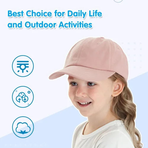 Vista 43 de Peecabe Gorra de béisbol para niños pequeños, unisex, de algodón, ajustable, para bebés, niños, gorra de béisbol para niñas de 1 a 5 años