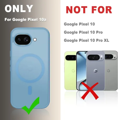 Vista 743 de Funda para Google Pixel 10 Pro XL, cubierta magnética mate, color negro Fit for MagSafe, Screen Protector included, Shockproof Military Grade