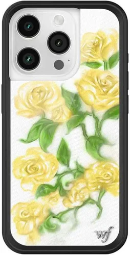 Vista 53 de Wildflower - Fundas compatibles con Apple iPhone 15 Pro Protector de goma negro, certificado de prueba de caída de 4 pies, propiedad de mujeres