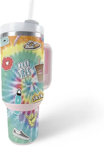 Vista 13 de MightySkins Skin - Vaso de vinilo compatible con Stanley The Quencher H2.0 FlowState de 40 onzas, Typhoon, protectora, duradera y única, fácil
