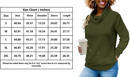 Vista 3 de Nimsruc Sudadera casual de manga larga para mujer