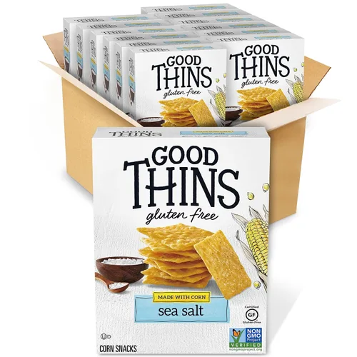 Vista 24 de Good Thins Galletas de arroz simplemente saladas sin gluten, 3.5 onzas (Paquete de 3)