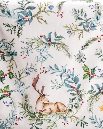 Vista 5 de Camino Maison d' Hermine de mesa, 100 % algodón, diseño para Día de Acción de Gracias y Navidad