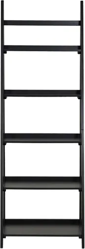 Vista 7 de Linon Melissa - Estantería de madera negra con cinco estantes Negro