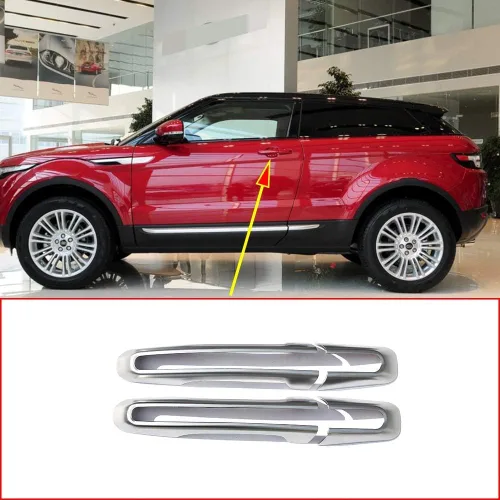 Vista 6 de YIWANG Cubierta de manija de puerta de automóvil ABS cromada 4 piezas para Land Rover Range Rover Evoque Convertible 3 puertas 2012-2018 Accesorios