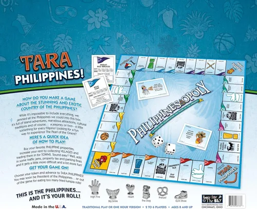 Vista 5 de Late for The Sky Juego de mesa Philippines-Opoly Country, juego