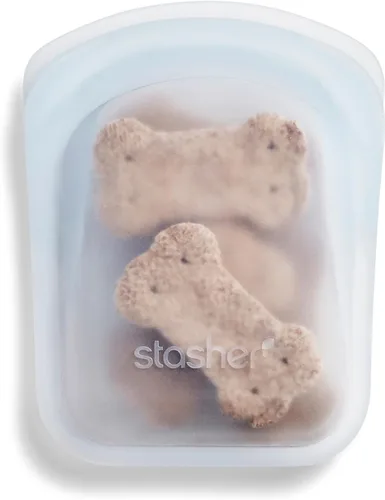 Vista 12 de Stasher Bolsa de almacenamiento reutilizable de silicona, bolsa de bolsillo, microondas, lavavajillas, horno, apta para congelador, Sous Vide