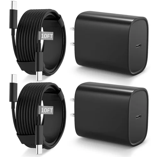 Vista 16 de Cargador para iPhone 16 15 Pro Max de carga rápida, bloque de carga USB C de 20 W para iPhone 16 15 con cable de carga tipo C de 3 metros
