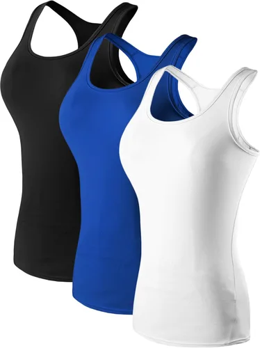 Vista 21 de Neleus - Camiseta sin mangas con base de compresión para mujer, 3