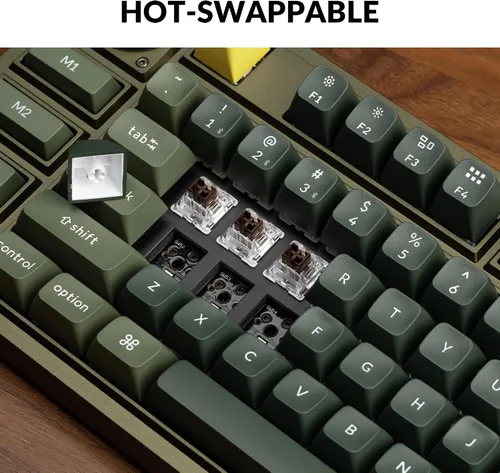 Vista 5 de Keychron Q3 Pro SE Teclado mecánico inalámbrico personalizado, diseño QMKVIA programable TKL BluetoothRGB con cable con interruptor marrón Keychron