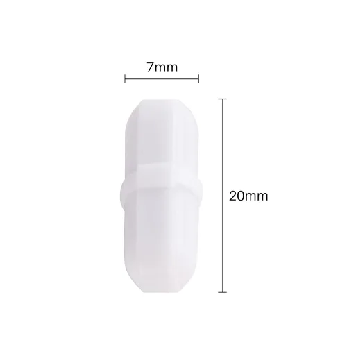 Vista 5 de SWANSOFT Agitador magnético pequeño de 10 piezas de 0.787 in/0.8 pulgadas, barra de agitación de PTFE