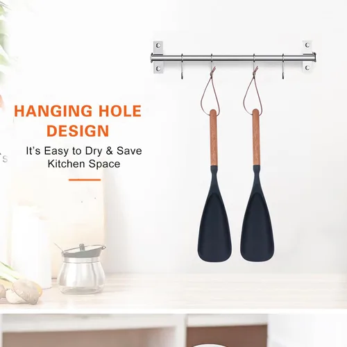 Vista 4 de Cuchara de cocina para utensilios de cocina antiadherentes, cuchara de espátula multifunción, ideal tanto para cocinar como para servir, cuchara