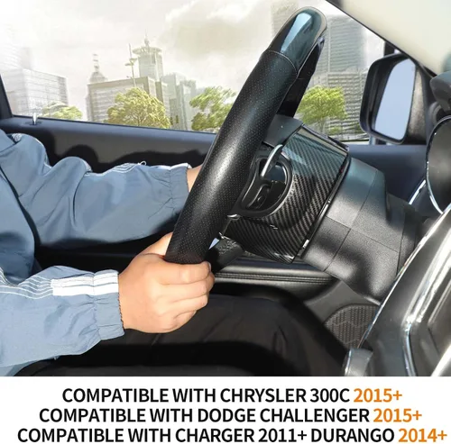 Vista 5 de RT-TCZ para Chrysler 300C 2015+ para Volante Challenger Recorte de salpicadero para Dodge Challenger 2015+ Cargador 2011+ Durango 2014+ Accesorios