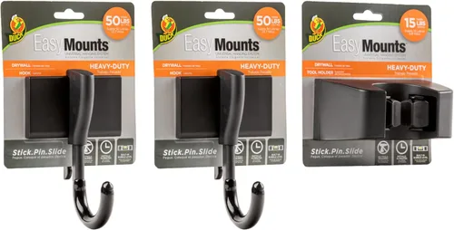 Vista 9 de Duck EasyMounts - Estante multiusos para paneles de yeso, estante multiusos para organización de garaje, bancos de trabajo, cobertizos