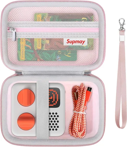 Vista 10 de Funda rígida de viaje para Yoto Mini (edición 2024) para niños, reproductor de audio Bluetooth sin pantalla, funda protectora con bolsillo de malla