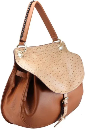Vista 2 de Bolso Hobo de avestruz Zzfab