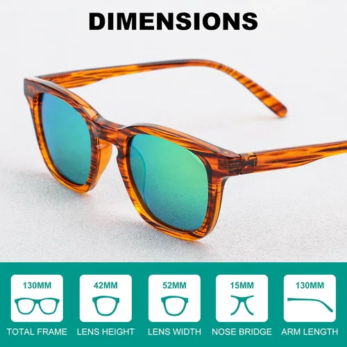 Vista 4 de Lentes de sol para niños, lentes de sol polarizados retro de los años 80 para niños y niñas, A Strip Demi, talla única