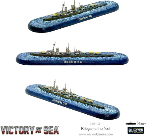 Vista 6 de Warlord Victory at Sea - Flota alemana Kriegsmarine para victoria en el mar, acorazado de mesa de la Segunda Guerra Mundial, kit de plástico