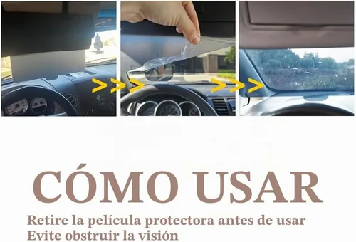 Vista 5 de Extensor de visera de automóvil, parasol para parabrisas y ventana lateral, extensor de parasol antirreflejo para el asiento delantero del conductor