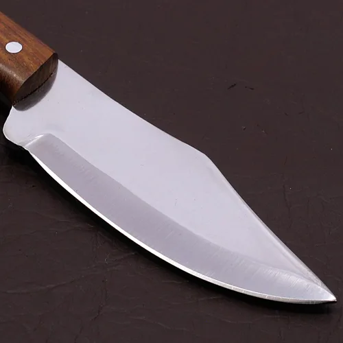 Vista 6 de Cuchillo de caza de hoja fija de 9 pulgadas, cuchillo de bushcraft, cuchillo de supervivencia al aire libre, cuchillo de campamento, cuchillo
