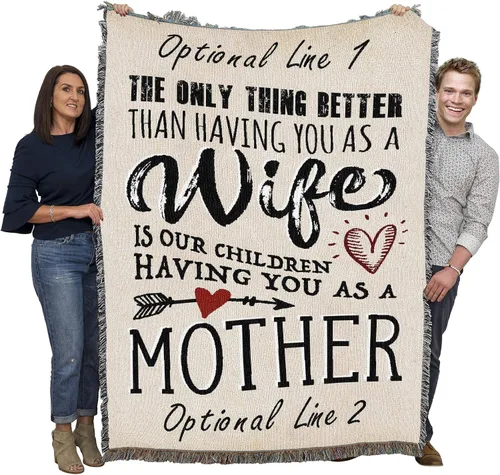 Vista 15 de Pure Country Weavers Manta The Only Thing Better Wife Children Mother – Tapiz de regalo tejido de algodón – Fabricado en los Estados Unidos