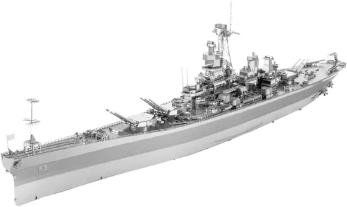 Vista 2 de Fascinations Metal Earth Serie Premium USS Missouri (BB-63) Kit de modelo de metal 3D