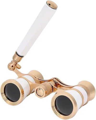Vista 3 de Lentes binoculares de ópera para telescopio, 3 x 25, mini gafas de teatro portátiles con transporte, binoculares de teatro compacto con mango
