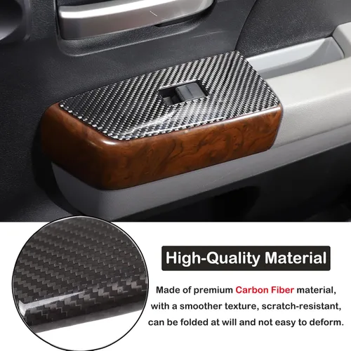 Vista 3 de Aunginsy Adhesivo para panel de botón de elevación de ventana de puerta de automóvil compatible con Toyota Tundra/Sequoia 2007-2013 puertas