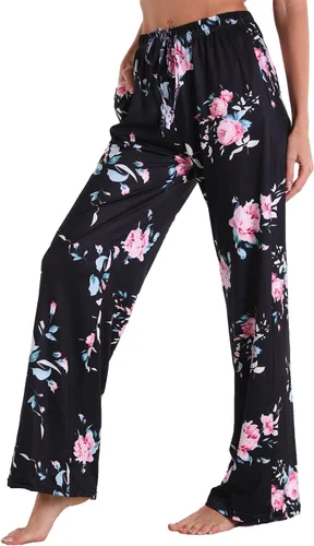 Vista 3 de X-Image Pantalones de pijama casuales cómodos para mujer con bolsillos y cordón
