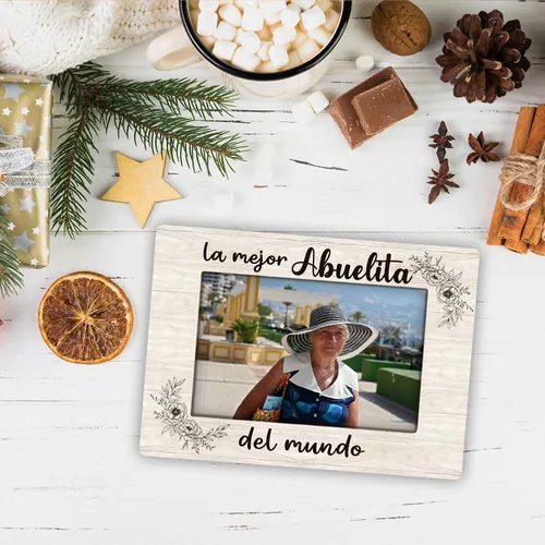 Vista 6 de Marco de fotos de 4 x 6 pulgadas, La Mejor Abuelita Del Mundo, regalos para la mejor abuela española, abuela, abuela, marcos de fotos