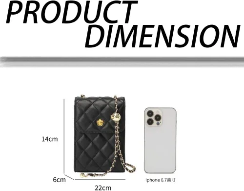 Vista 5 de Bolso de hombro con solapa cuadrada para mujer, correa de cadena elegante, bolso de mano cruzado