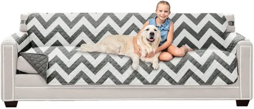 Vista 95 de Sofa Shield - Funda para sofá Loveseat con correa patentada, protector de cojín, funda reversible diseñada en EE. UU. resistente a manchas