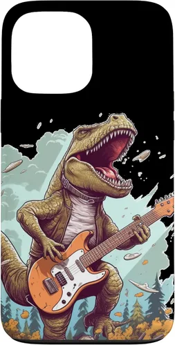 Vista 24 de Funda para iPhone 16 Cool Tyrannosaurus Rex con bajo para amantes de los dinosaurios
