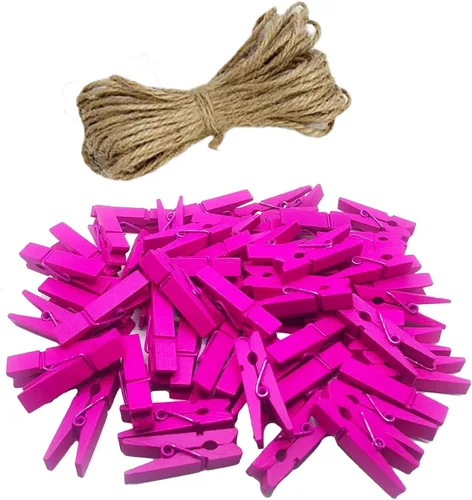 Vista 7 de 100 pinzas pequeñas de madera negras resistentes para ropa seca en tendedero, clips para bolsas, manualidades, fotos, hogar, escuela, manualidades