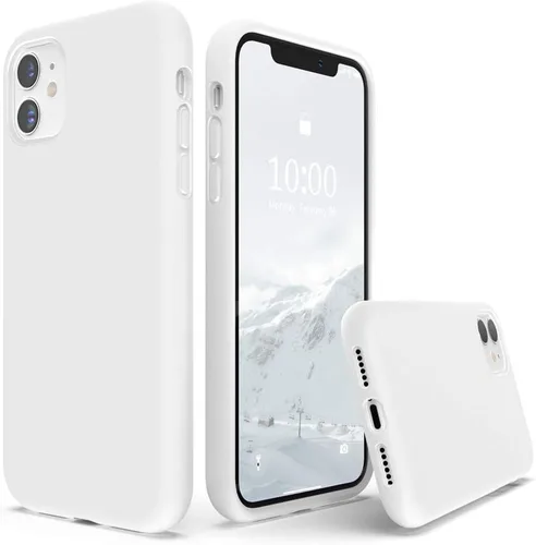 Vista 17 de Surphy - Carcasa de silicona líquida, diseño grueso completo con forro de microfibra, 6.1” para iPhone 11, 2019