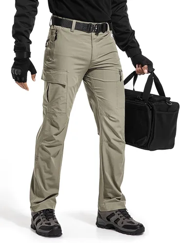 Vista 6 de Wespornow Hiking Travel Pants for Men Lightweight Water-Resistant Quick Dry Outdoor Pants for Fishing Camping