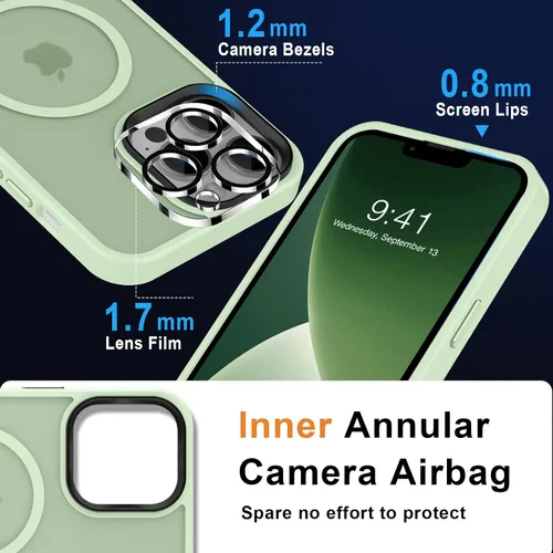 Vista 142 de MOCCA - Funda magnética resistente para iPhone XR de 6.1 pulgadas, compatible con MagSafe, funda con protección contra caídas de grado militar