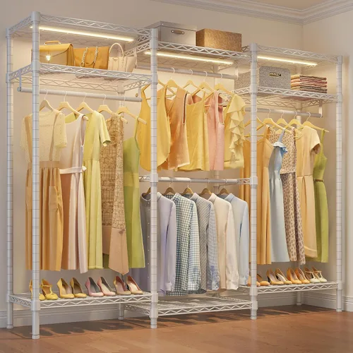 Vista 17 de VIPEK V5i Perchero de Ropa Armarios de Dormitorio Organizador de Closet Independiente, Closet Guardarropa Portátil Perchero de Ropa Resistente con 8